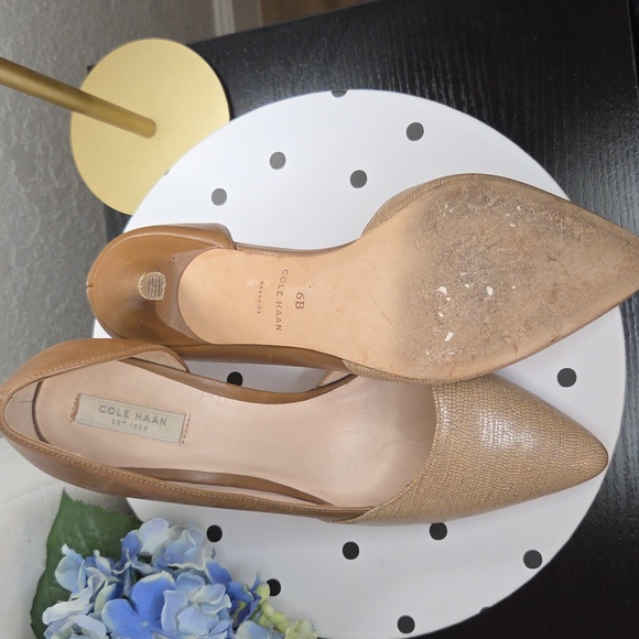 Cole Haan Women's Gold and Tan Heels - Picture 5 of 5